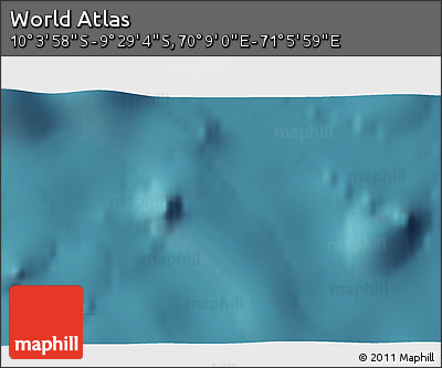 Satellite 3D Map of the Area around 9° 46' 31" S, 70° 37' 30" E