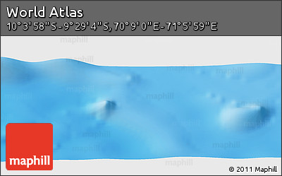 Physical Panoramic Map of the Area around 9° 46' 31" S, 70° 37' 30" E