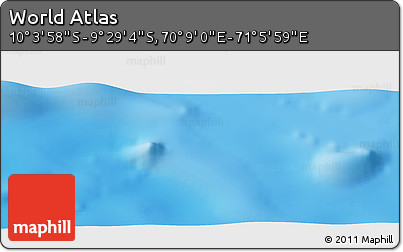 Physical Panoramic Map of the Area around 9° 46' 31" S, 70° 37' 30" E