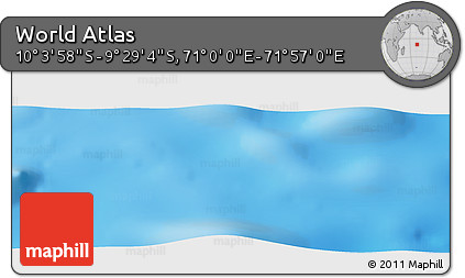 Physical Panoramic Map of the Area around 9° 46' 31" S, 71° 28' 29" E