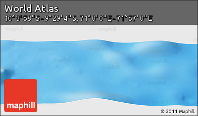 Physical Panoramic Map of the Area around 9° 46' 31" S, 71° 28' 29" E