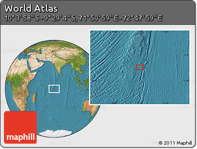 Satellite Location Map of the Area around 9° 46' 31" S, 72° 19' 29" E