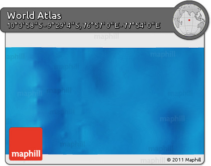 Physical 3D Map of the Area around 9° 46' 31" S, 77° 25' 30" E