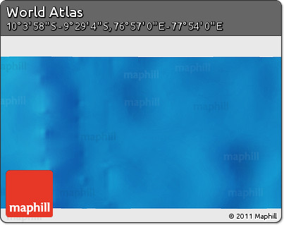 Physical 3D Map of the Area around 9° 46' 31" S, 77° 25' 30" E