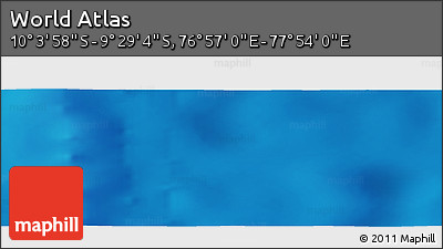 Physical Panoramic Map of the Area around 9° 46' 31" S, 77° 25' 30" E