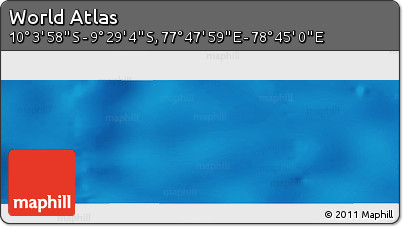 Physical Panoramic Map of the Area around 9° 46' 31" S, 78° 16' 30" E