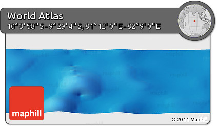 Physical Panoramic Map of the Area around 9° 46' 31" S, 81° 40' 30" E