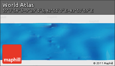 Physical Panoramic Map of the Area around 9° 46' 31" S, 83° 22' 30" E
