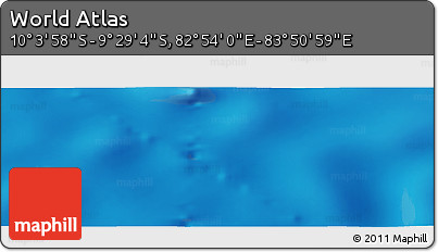 Physical Panoramic Map of the Area around 9° 46' 31" S, 83° 22' 30" E