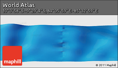 Physical Panoramic Map of the Area around 9° 46' 31" S, 85° 4' 29" E