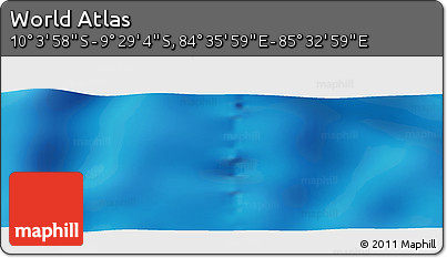 Physical Panoramic Map of the Area around 9° 46' 31" S, 85° 4' 29" E