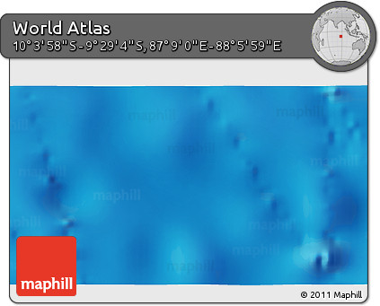 Physical 3D Map of the Area around 9° 46' 31" S, 87° 37' 30" E