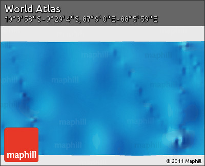 Physical 3D Map of the Area around 9° 46' 31" S, 87° 37' 30" E