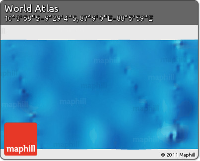 Physical 3D Map of the Area around 9° 46' 31" S, 87° 37' 30" E