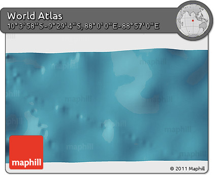 Satellite 3D Map of the Area around 9° 46' 31" S, 88° 28' 29" E