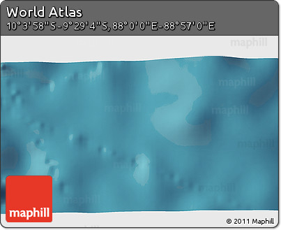 Satellite 3D Map of the Area around 9° 46' 31" S, 88° 28' 29" E