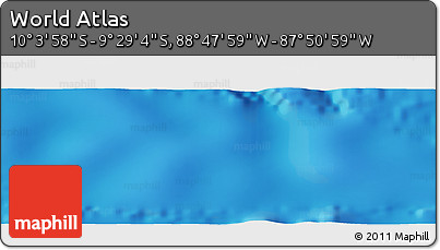 Physical Panoramic Map of the Area around 9° 46' 31" S, 88° 19' 29" W