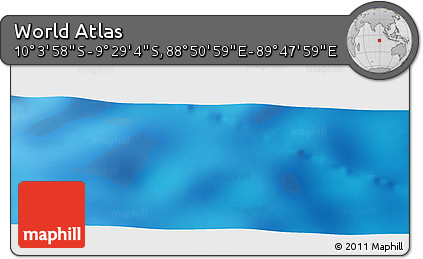 Physical Panoramic Map of the Area around 9° 46' 31" S, 89° 19' 29" E