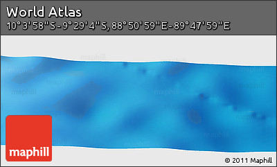 Physical Panoramic Map of the Area around 9° 46' 31" S, 89° 19' 29" E