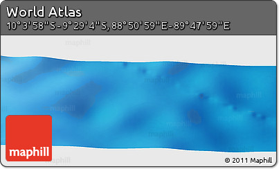 Physical Panoramic Map of the Area around 9° 46' 31" S, 89° 19' 29" E