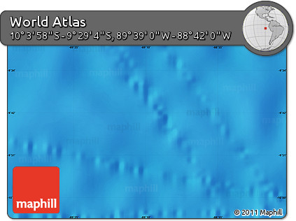 Physical Map of the Area around 9° 46' 31" S, 89° 10' 30" W