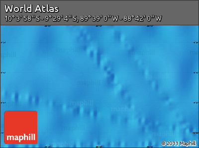 Physical Map of the Area around 9° 46' 31" S, 89° 10' 30" W