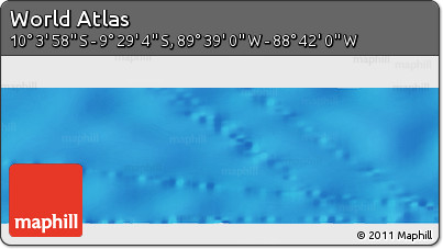 Shaded Relief Panoramic Map of the Area around 9° 46' 31" S, 89° 10' 30" W