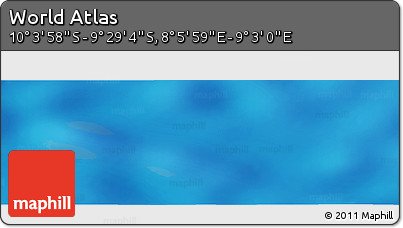 Physical Panoramic Map of the Area around 9° 46' 31" S, 8° 34' 29" E