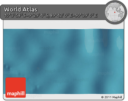 Satellite 3D Map of the Area around 9° 46' 31" S, 90° 10' 30" E