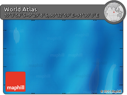 Physical Map of the Area around 9° 46' 31" S, 91° 1' 30" E