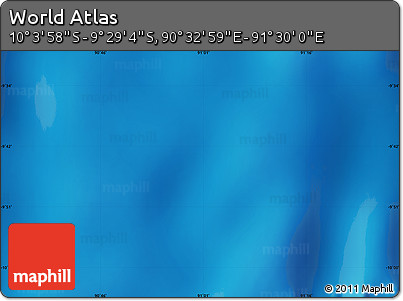 Physical Map of the Area around 9° 46' 31" S, 91° 1' 30" E