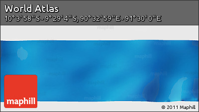 Physical Panoramic Map of the Area around 9° 46' 31" S, 91° 1' 30" E