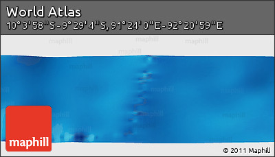 Physical Panoramic Map of the Area around 9° 46' 31" S, 91° 52' 30" E