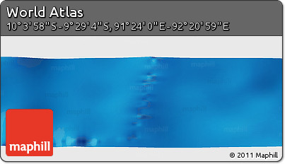 Physical Panoramic Map of the Area around 9° 46' 31" S, 91° 52' 30" E