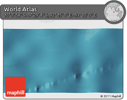 Satellite 3D Map of the Area around 9° 46' 31" S, 92° 43' 29" E