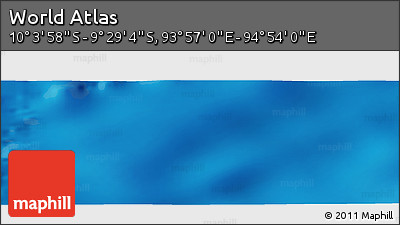 Shaded Relief Panoramic Map of the Area around 9° 46' 31" S, 94° 25' 30" E