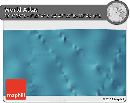 Satellite 3D Map of the Area around 9° 46' 31" S, 95° 16' 30" E