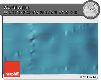 Satellite 3D Map of the Area around 9° 46' 31" S, 96° 58' 29" E