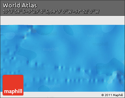 Political 3D Map of the Area around 9° 46' 31" S, 97° 40' 30" W