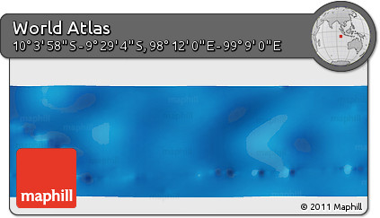 Physical Panoramic Map of the Area around 9° 46' 31" S, 98° 40' 30" E