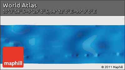 Physical Panoramic Map of the Area around 9° 46' 31" S, 98° 40' 30" E