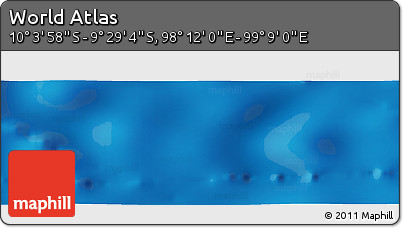 Physical Panoramic Map of the Area around 9° 46' 31" S, 98° 40' 30" E
