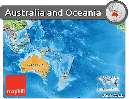 Political Map of Australia and Oceania
