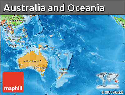 Political Map of Australia and Oceania