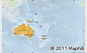 Political Map of Australia and Oceania, lighten