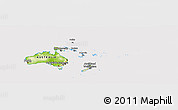 Physical Panoramic Map of Australia and Oceania, cropped outside