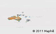 Satellite Panoramic Map of Australia and Oceania, cropped outside