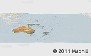Satellite Panoramic Map of Australia and Oceania, lighten