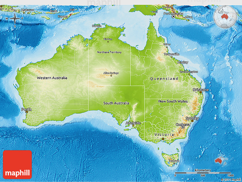 Topographic Map Of Australia Mapporn Gambaran 7178