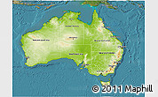 Physical 3D Map of Australia, satellite outside